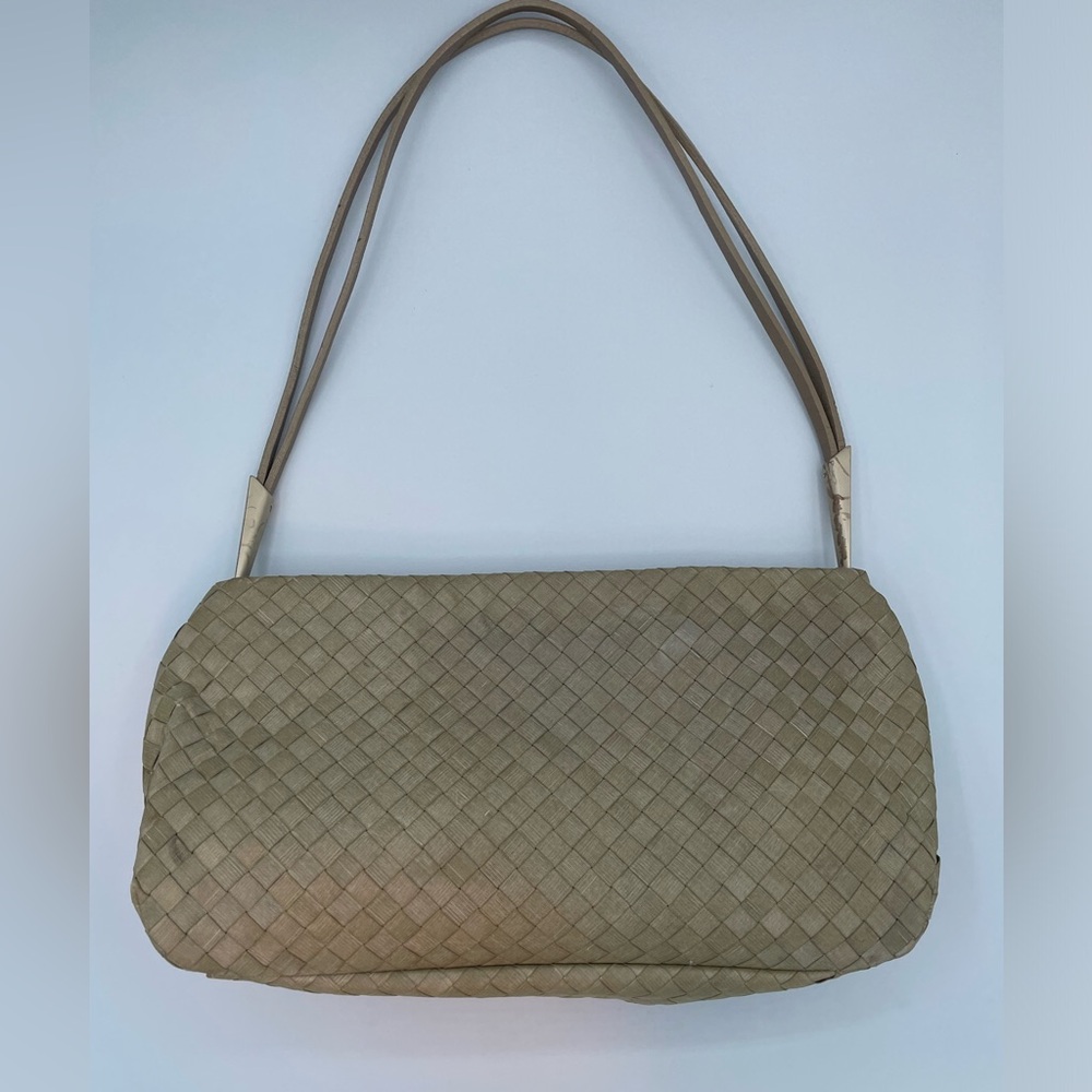 Bottega Veneta Woven Shoulder Bag in Light Tan